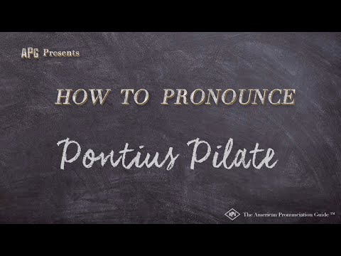 How to Pronounce Pontius Pilate (Real Life Examples!)