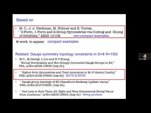 Mirjam Cvetic: "Geometry of Higher-Form Group Structures in String Theory"