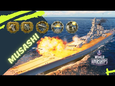 Japanese Battleship IJN MUSASHI ( Play for Victory ) World of Warships #wows #worldofwarships