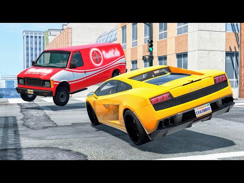 Realistic High Speed Car Crashes #57 - BeamNG Drive | CrashBoomPunk