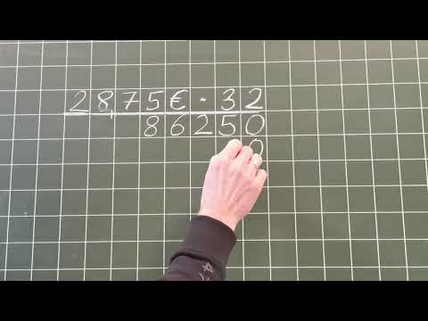 Schriftliches Multiplizieren mit Kommazahlen