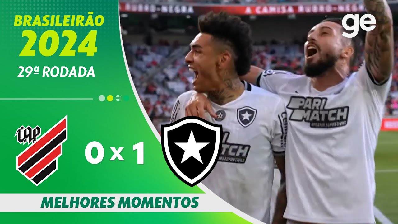 VÍDEO | Gol e melhores momentos da vitória do Botafogo sobre o Athletico-PR na Ligga Arena