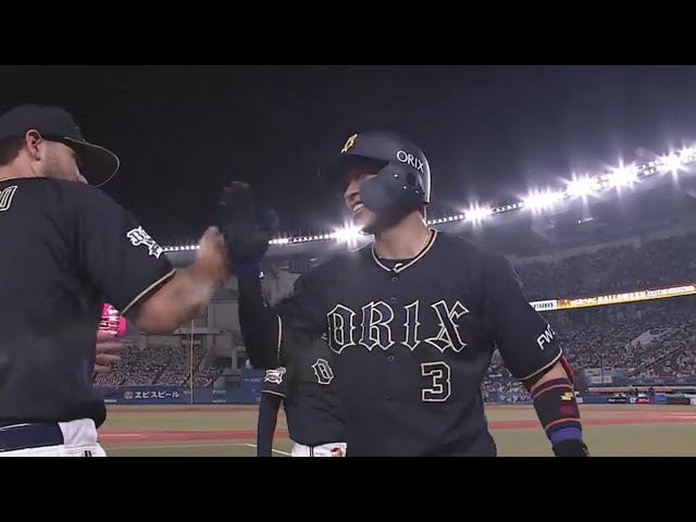 【9回表】バファローズ・安達 高めを叩いてレフトスタンド中段に勝ち越しのソロホームラン!! 2019/8/31 M-B