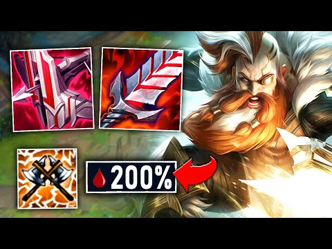 I built only Lifesteal on Olaf and Every Auto Heals 100% of my HP