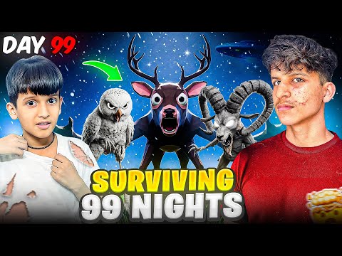 SURVIVING IN 99 NIGHTS IN THE FOREST WITH KUNALI !😨