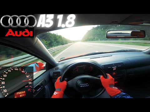 AUDI A3 1.8 8L TOP SPEED DRIVE ON GERMAN AUTOBAHN