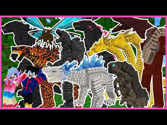 Minecraft มายคราฟ ก๊อตซีล่า คิงคอง อัพเกรดร่างทอง SHIMO Mod UPDATE in ...