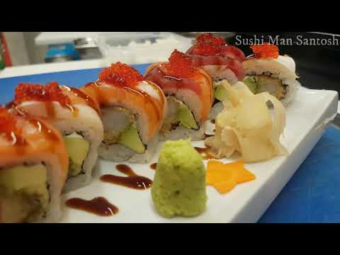 How to Make Rainbow Sushi Roll II Tempura Sushi Recipe