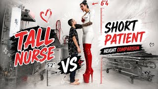 Tall Nurse Vs Short Patient Fun Height Comparison 