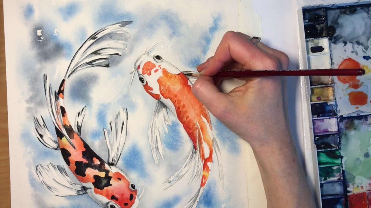 Watercolour Koi Fish Tutorial