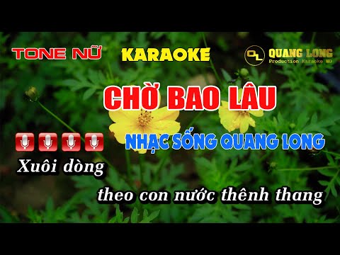 KARAOKE TONE NỮ CHỜ BAO LÂU - ÚT NHỊ MINO x HÀO JK ( chacha hot tiktok )