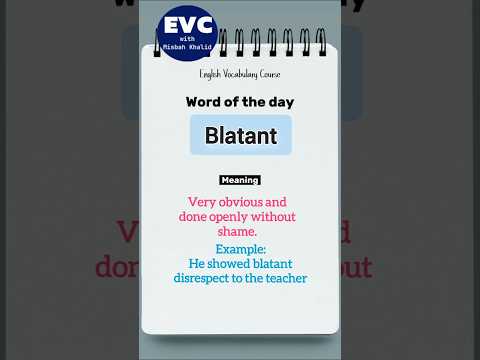 \Blatant\ Meaning in English| English Vocabulary Course #english #vocabulary #vocabs #englishvocab