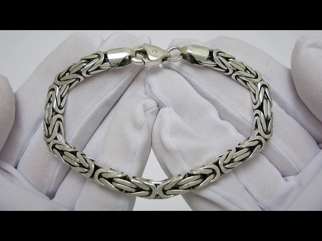 Мужской серебряный браслет 5100069вб1 Видеообзор