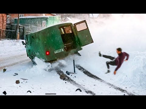 Icy Road Madness Caught on Camera