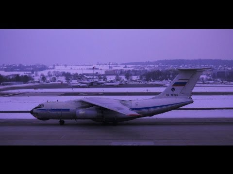 Russia Air Force 224-th Flight Unit Ilyushin-76 taxiing at ZRH ( AMAZING SOUND!!! )