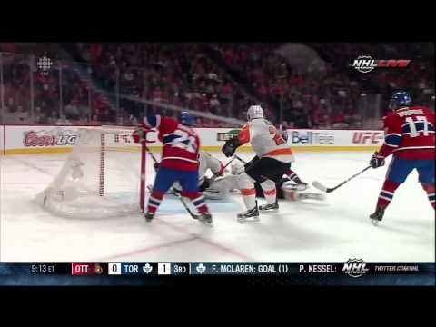 Tomas Plekanec goal Feb 16 2013 Philadelphia Flyers vs Montreal Canadiens NHL Hockey