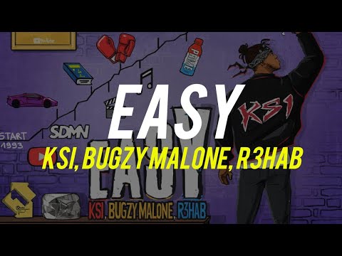 1 Hour |  KSI, Bugsy Malone, R3HAB - Easy (Clean - Lyrics)  Popular Hits Lyrics 2023