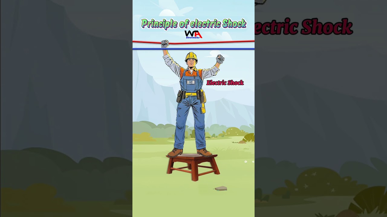 Principal of Electric Shock 💡⚡️⚡️#highvoltage #electrocution #electricshock