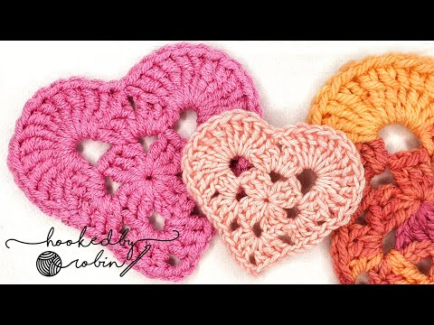 How to Crochet a Granny Heart Shape ❤ Great as a Coaster!