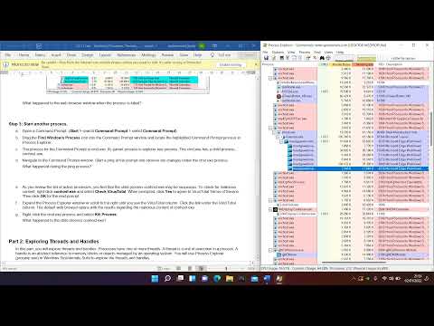 3 2 11 Lab   Exploring Processes, Threads, Handles, and Windows Registry