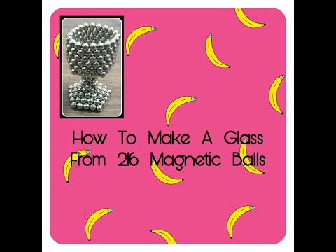 How to make a glass with magnetic balls || with 216 balls