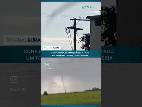 Tornado atinge Camaquã no RS