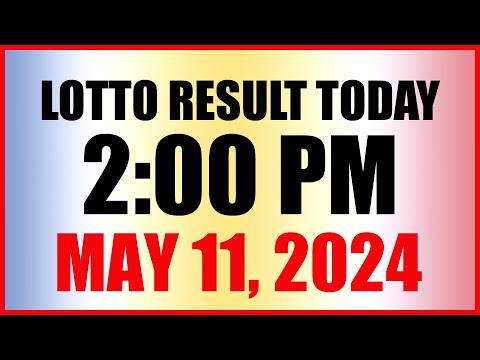 Lotto Result Today 2pm May 11, 2024 Swertres Ez2 Pcso
