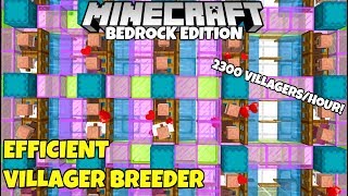 Minecraft Bedrock: High Efficiency Infinite Villager Breeder Tutorial! MCPE Xbox PC