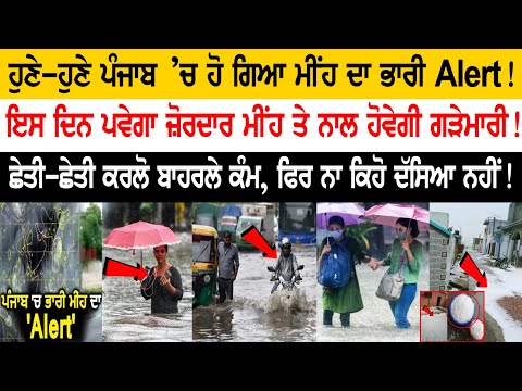 Heavy Rain Alert Issued in Punjab! Hailstorm predicted for this day in the state!