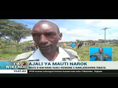 Watu 8 wafariki, 5 wajeruhiwa katika ajali ya barabarani Narok