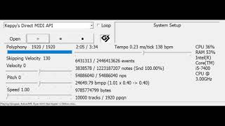 TMIDI MiniMod1.42 vs Bad Apple 1.2 Billion