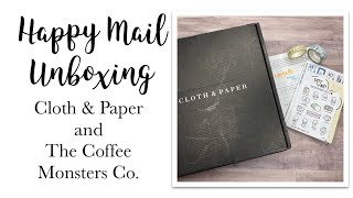 Happy Mail Unboxing | The Coffee Monsterz Co & Cloth and Paper August Subscription Box