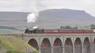 STEAM, LMS 45212 Black five Whistles over Ribblehead viaduct ,23 08 2025