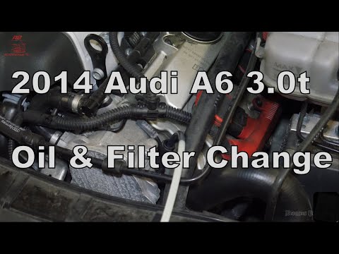 2014 Audi A6 3.0T Oil Change and Oil Filter Change