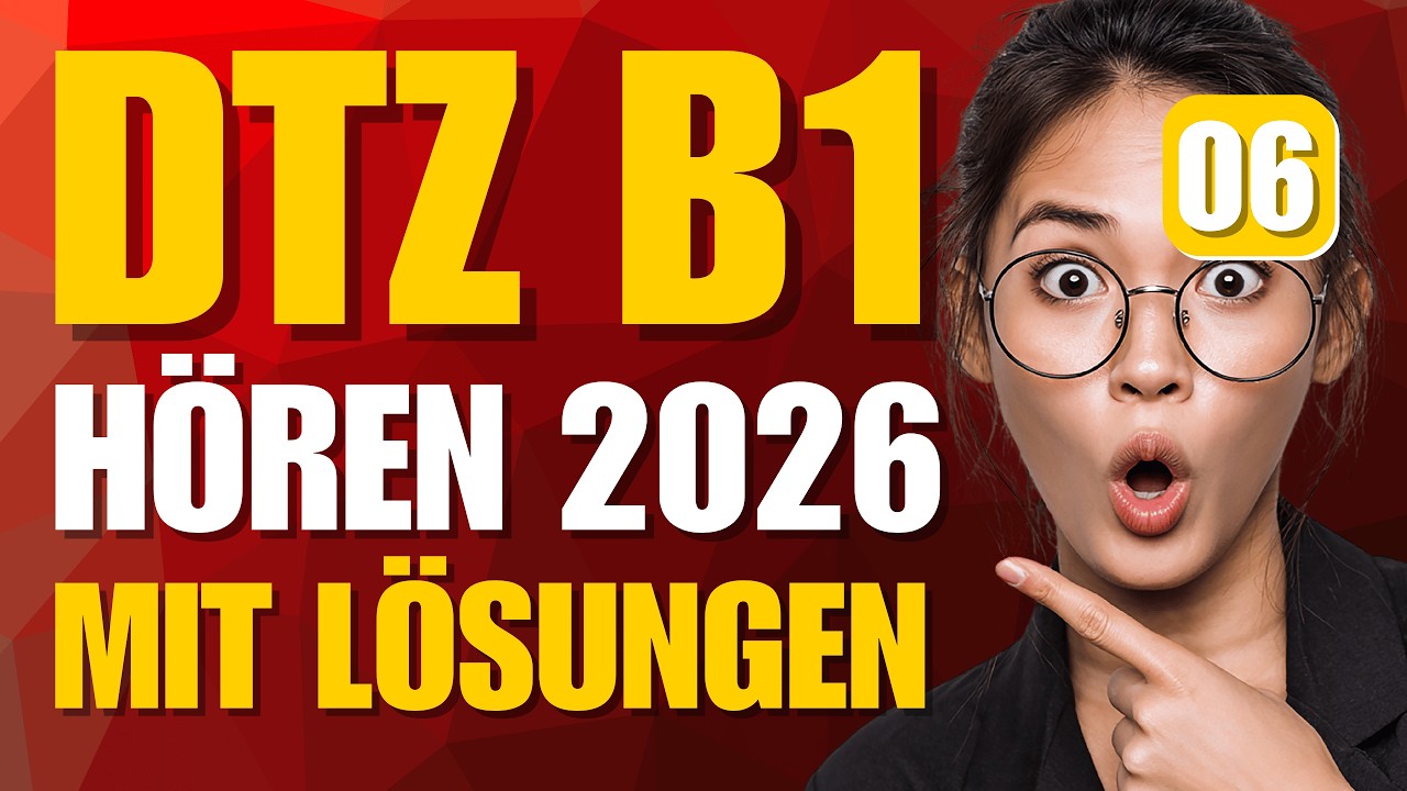 DTZ B1 Prüfung 2026 – Hören Modelltest (Teil 1–4) mit Lösungen | Komplett
