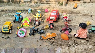 अरे बच्चों हमारे tractor नदी और चार गड्ढों से बाहर निकलने का चैलेंज !! Vikas toys 111