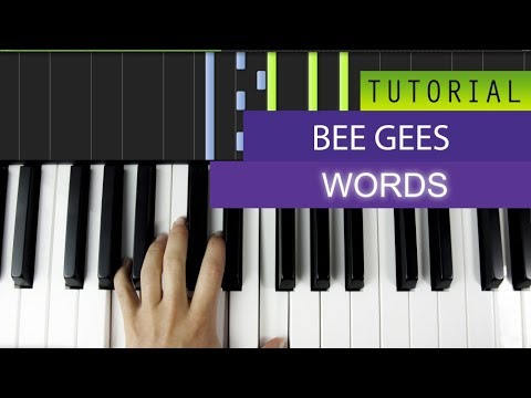 Words - Bee Gees piano tutorial