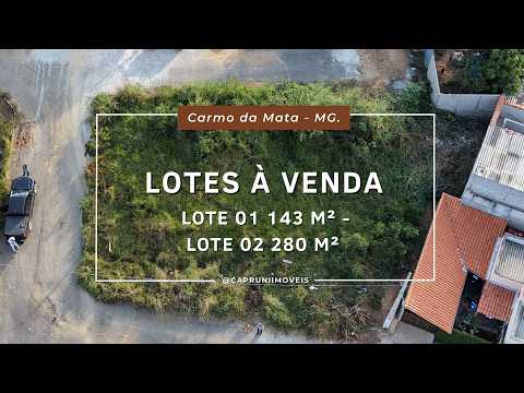 Lote 01 Quadra 01, à venda, Residencial Zezé Notini, Carmo da Mata - MG.