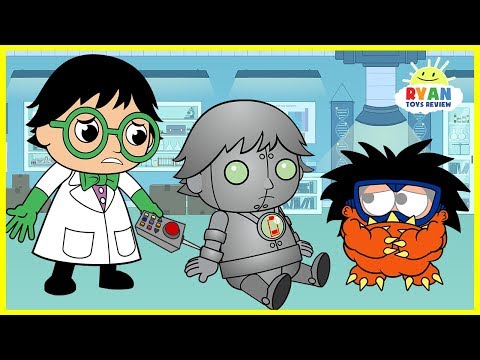 Ryan Builds a Robot Cartoon Animation for Kids!!!