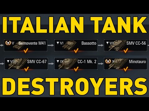 ITALIAN TANK DESTROYER TECH TREE - World of Tanks
