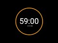 59 Minute Countdown Timer with Alarm / iPhone Timer Style