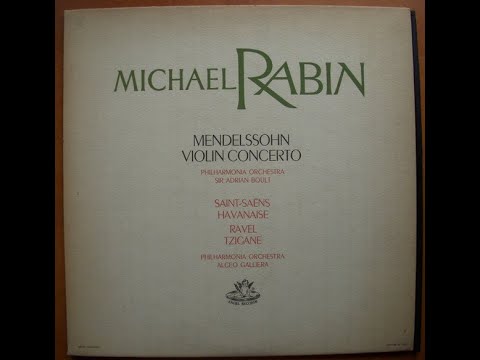 Michael Rabin -  Mendelssohn, Ravel, and Saint-Saens (Angel vinyl LP)