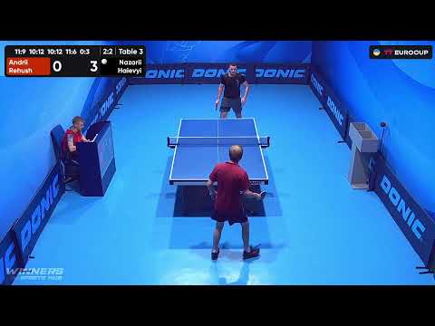 12:50 Andrii Rehush - Nazarii Haievyi 28.08.2023 TT Euro.Cup Ukraine Master. TABLE 3