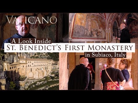 Saint Benedict of Nursia, the first Benedictine monastery of Subiaco and the Holy Rule