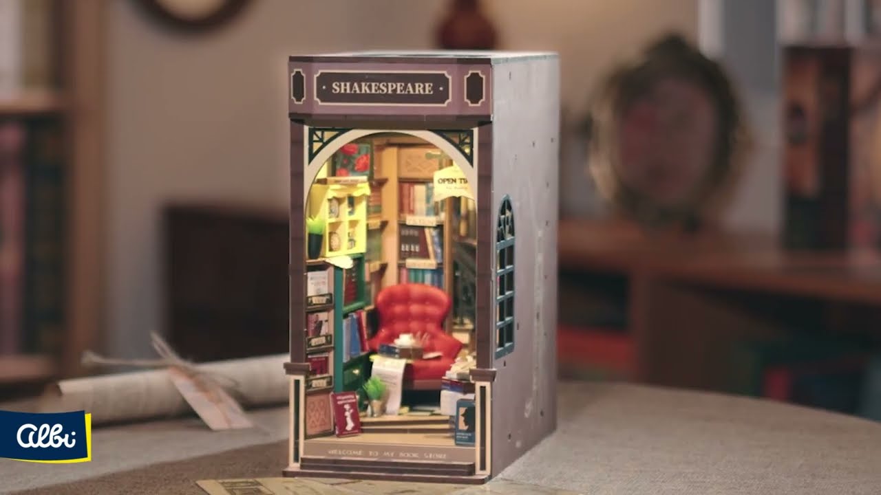 Drewniane modele 3D – Kącik książkowy. Księgarnia