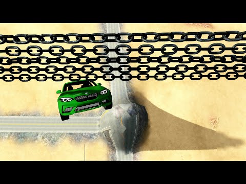 Cars vs Chain | Cars vs Giant Bulge | Cars vs Squid Game Episode #12 | BeamNG Drive