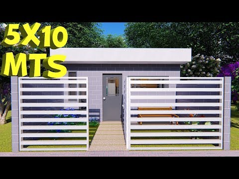 House plan 5x10 meters with 1 bedroom / 5x10 House Plans