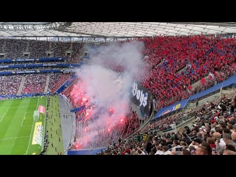 Race w sektorze fanów Rakowa / Finał PP