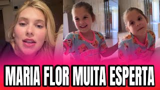 VIRGÍNIA MOSTRA SUA FILHA MARIA FLOR MUITA ESPERTA 