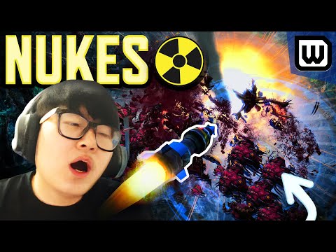Solar DEVASTATED by nukes on his army (again) - StarCraft 2